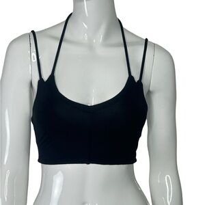 Naked Wardrobe Black Crop Top Womens Small Tank Top Strappy